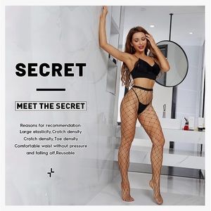 Black Fishnet Stockings One Size